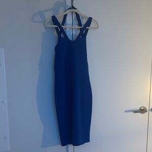 Guess Royal Blue Strappy Midi Dress